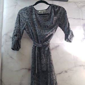 Snake Spotted Print Tunic Shift Dress (lined)